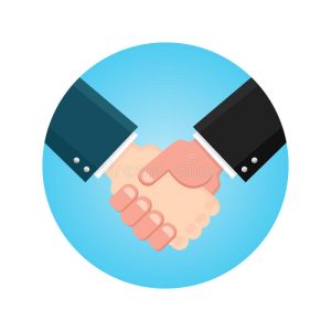 accord-d-homme-d-affaires-de-poignee-de-main-se-serrer-la-main-l-ic-ne-d-affaires-sur-un-bleu-style-plat-d-illustration-de-78819498